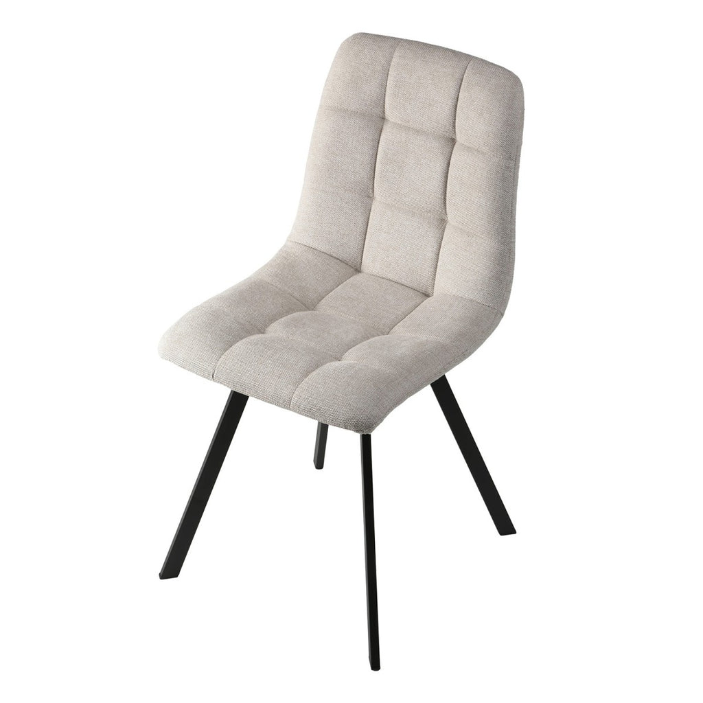 Chilli - Lote De 4 Sillas Acolchadas - Tejido Jaspeado Beige