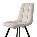Chilli - Lote De 4 Sillas Acolchadas - Tejido Jaspeado Beige