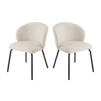 Vesper - Lot De 2 Chaises - Tissu Chiné & Métal
