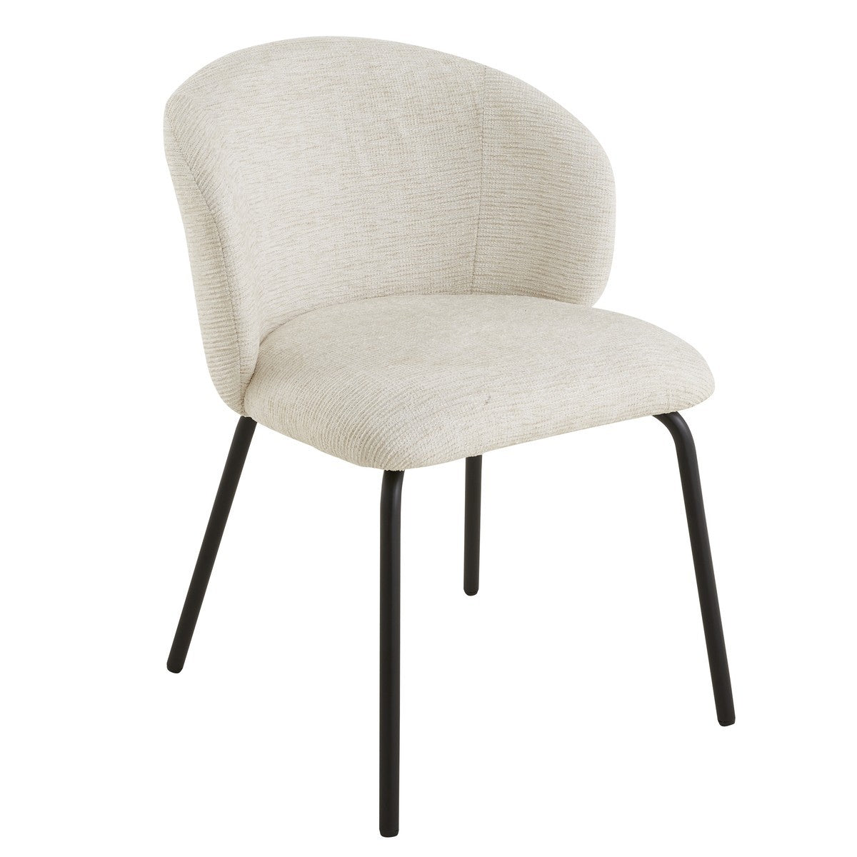 Vesper - Lot De 2 Chaises - Tissu Chiné & Métal