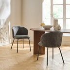 Vesper - Set of 2 Chairs - Heather Fabric & Metal