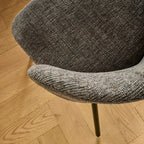 Vesper - Set of 2 Chairs - Heather Fabric & Metal