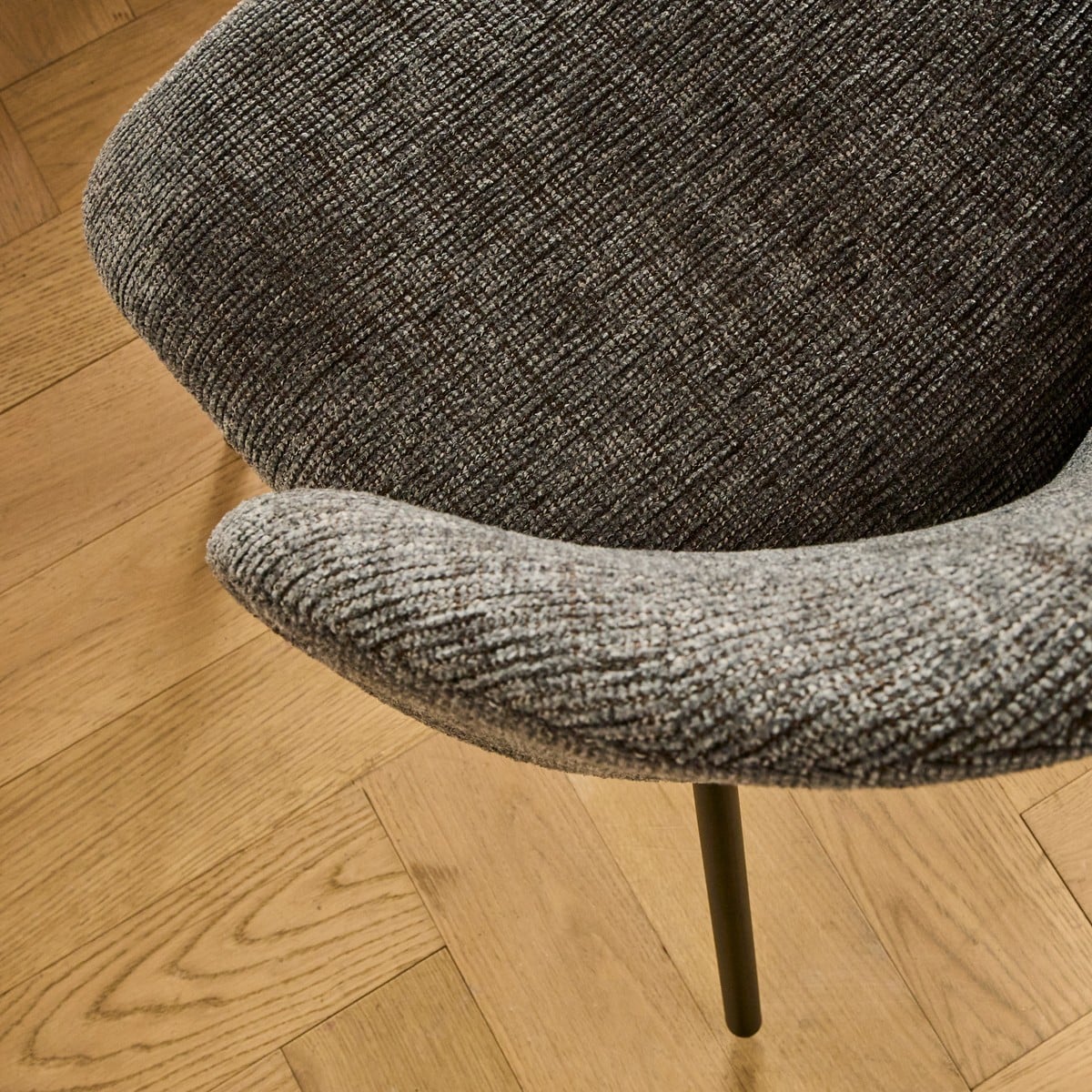 Vesper - Set of 2 Chairs - Heather Fabric & Metal