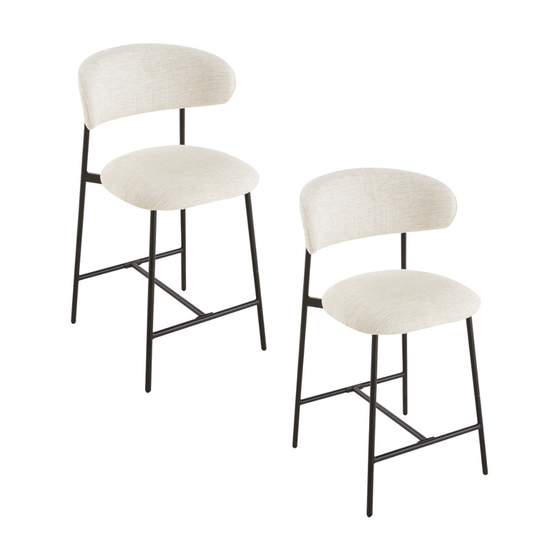 Lot De 2 - Tabouret De Bar Draco - Beige