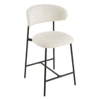 Draco - Lot De 2 Tabourets - Tissu Chiné & Métal