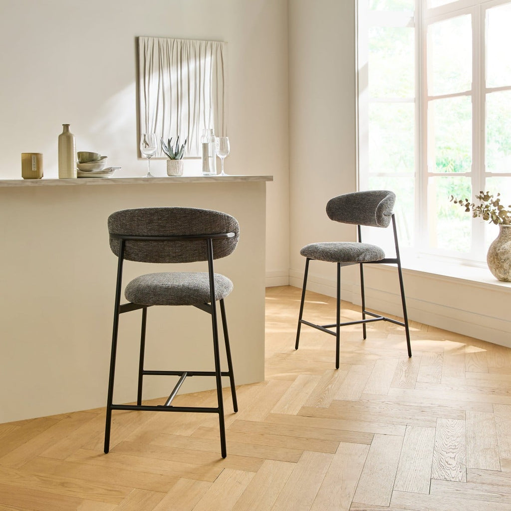 Set of 2 - Draco Bar Stools - Grey