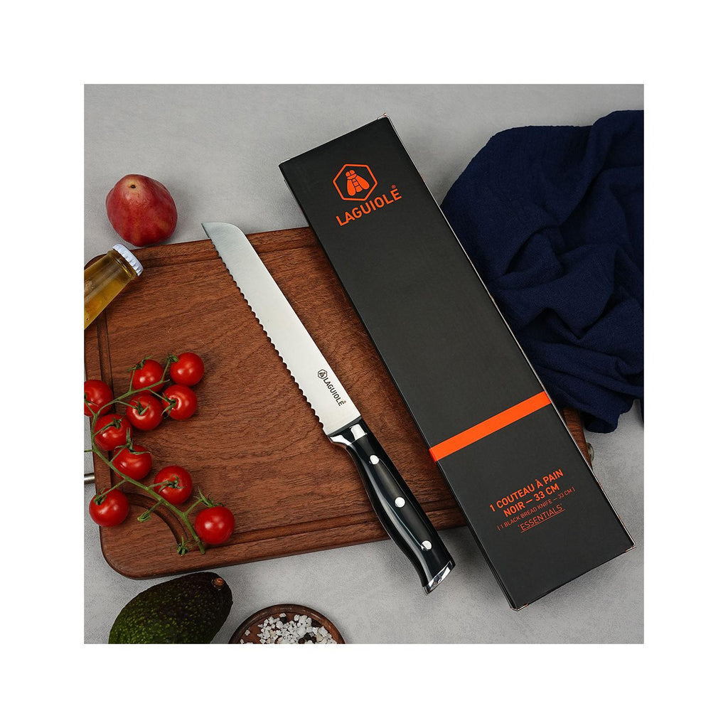 Essentials - Cuchillo para pan - Acero - Negro