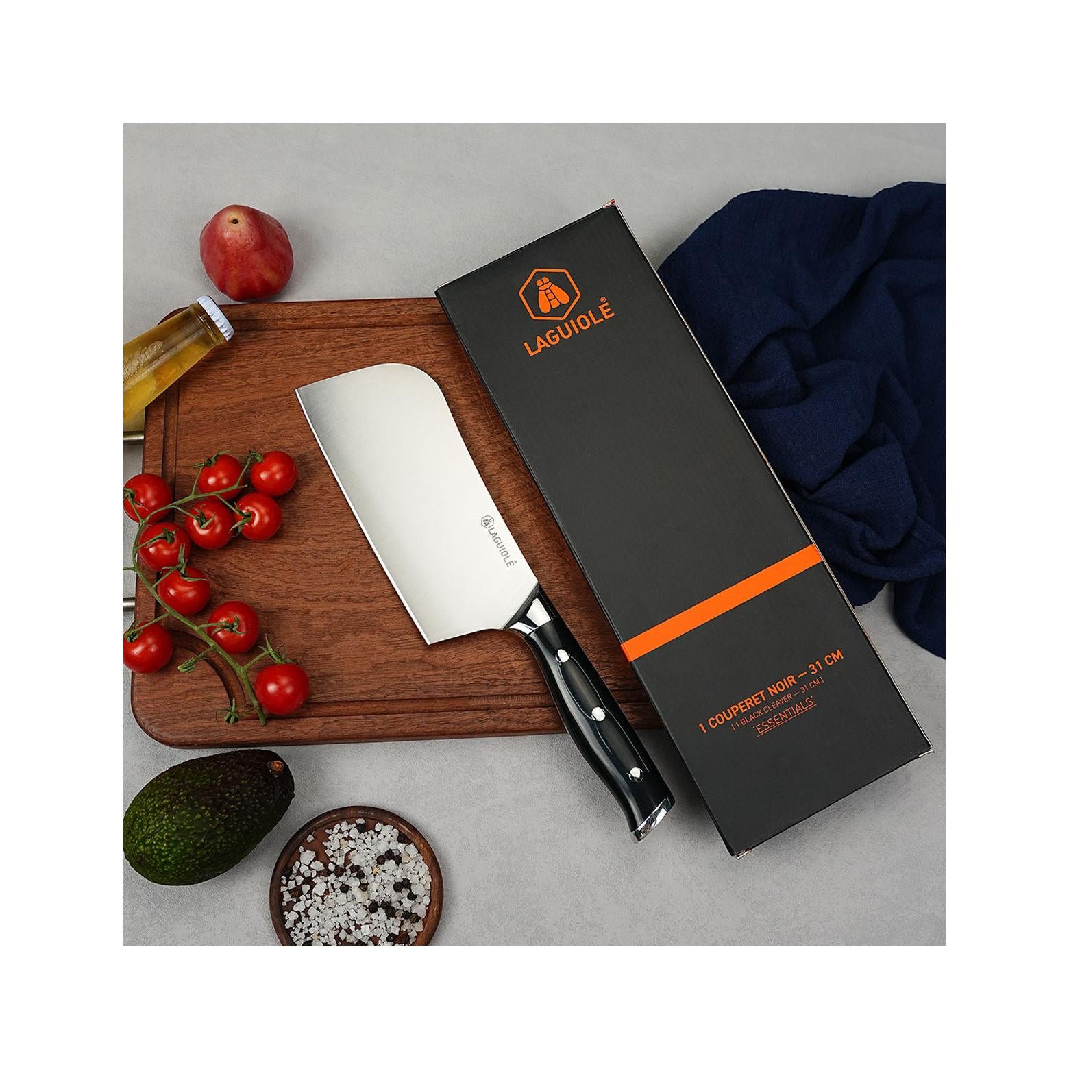 Essentials - Cleaver - Acero - Negro