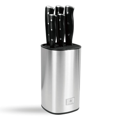 Bloque + 5 Cuchillos 'Gleam' - Negro