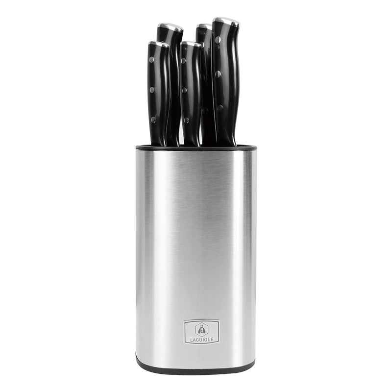 Bloc + 5 Couteaux 'Gleam' - Noir