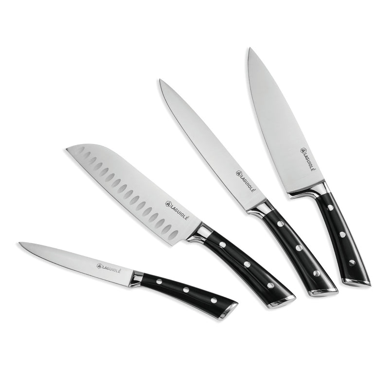 Bloc + 4 Couteaux 'Lustrobois' - Noir