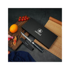 Sen - Cuchillo para deshuesar con funda - Acero y madera Pakka - Negro