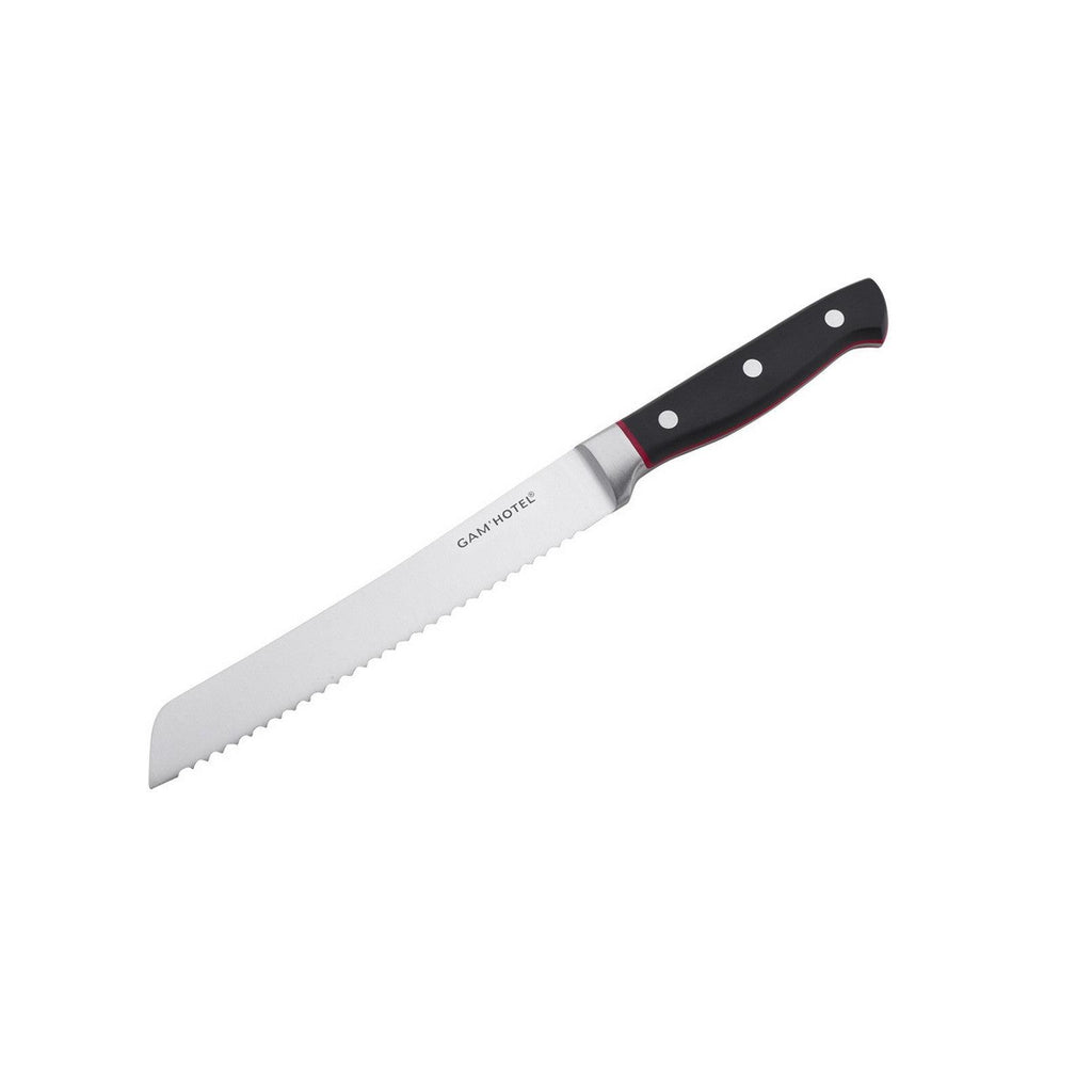 Hiro - Gam'Hotel - Bread Knife - 33.5 cm - Black/Red