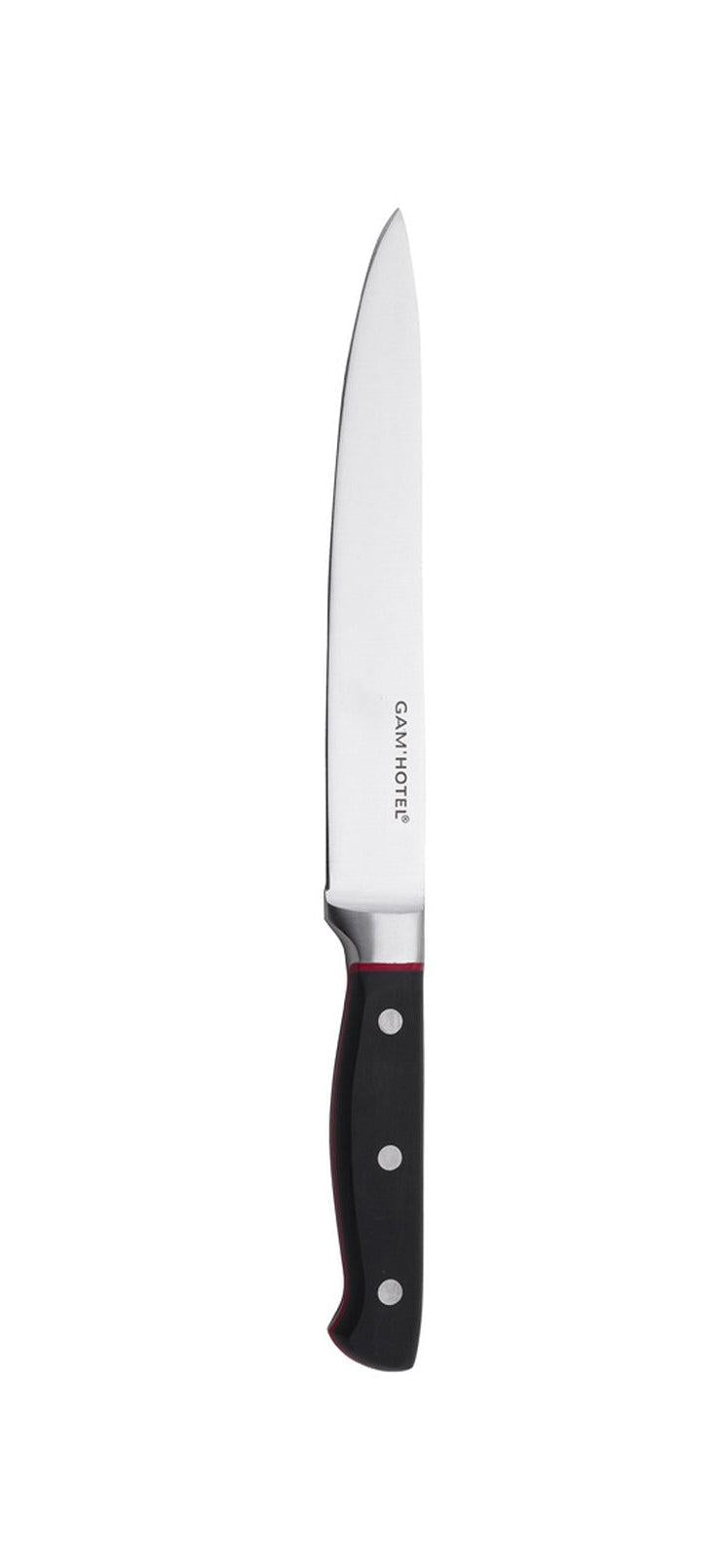 Hiro - Gam'Hotel - Couteau À Trancher - 33Cm - Noir/Rouge