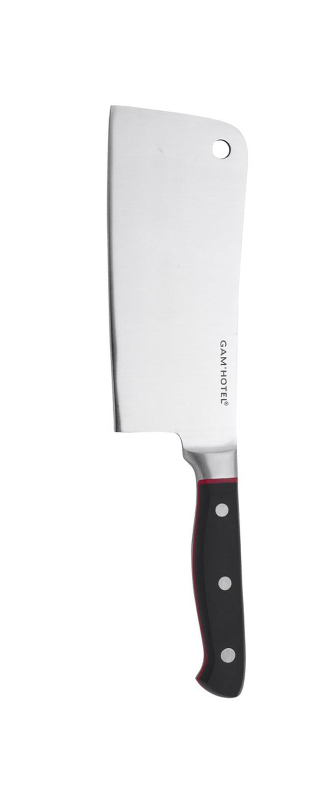 Hiro - Gam'Hotel - Cuchillo de carnicero - 31 cm - Negro/rojo
