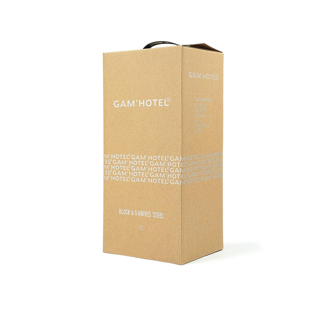 Steel - Gam'Hotel - Bloc + 5 Couteaux - Noir