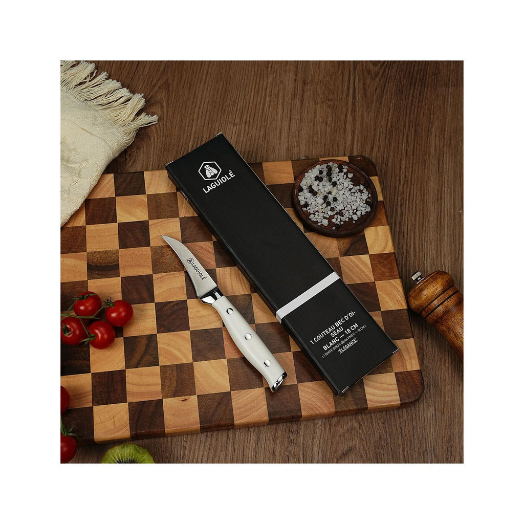 Elegance - Cuchillo Pico de Pájaro - Acero - Blanco