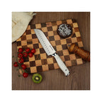 Elegance - Cuchillo Santoku - Acero - Blanco