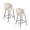 Lot De 2 - Tabouret De Bar Sorrel - Beige