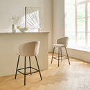 Lot De 2 - Tabouret De Bar Sorrel - Beige