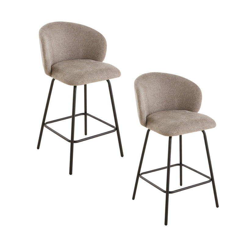 Lot De 2 - Tabouret De Bar Sorrel - Marron