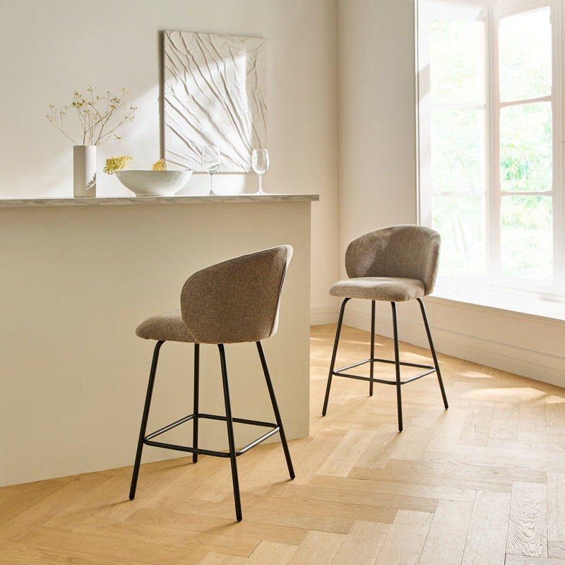 Lot De 2 - Tabouret De Bar Sorrel - Marron