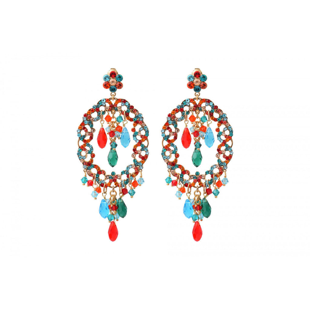 Pendientes con Pasador Chiara - Rojos y Turquesa