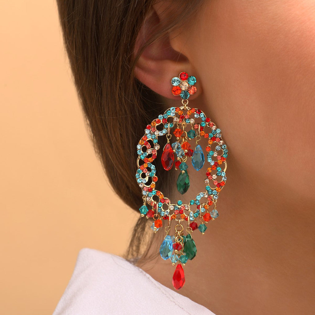 Pendientes con Pasador Chiara - Rojos y Turquesa