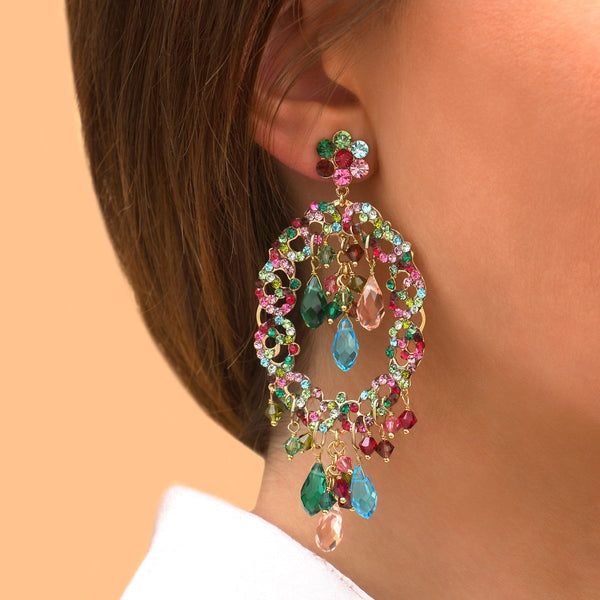 Chiara Graphic Stud Earrings - Multicoloured