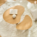 Lot de 2 Tables Basses Forme Organique Thea - Bois Clair