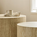 Lot de 2 Tables Basses Rondes Empilables Maia - Beige