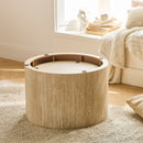 Lot de 2 Tables Basses Rondes Empilables Maia - Beige