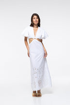 Margaux Dress - White Embroidery