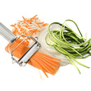 3 En 1 Un Épluche Légumes Original, Un Éplucheur Julienne Et Mini Râpe 3 Pièces - Orange / Argente