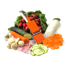 3 En 1 Un Épluche Légumes Original, Un Éplucheur Julienne Et Mini Râpe 3 Pièces - Orange / Argente
