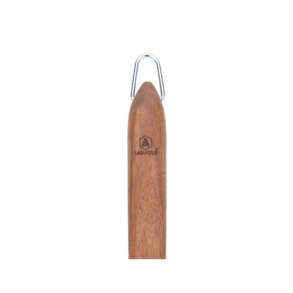 Sève - Set de 2 utensilios para barbacoa cuchillo + tenedor - Acero y madera de acacia - Plata / Madera