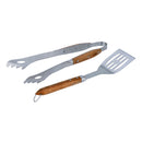 Sève - Set 2 Ustensiles Barbecue Spatule + Pince - Acier Et Bois D'Acacia - Argenté / Bois