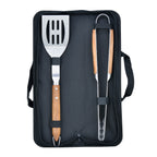 Sève - Set 2 Ustensiles Barbecue Spatule + Pince - Acier Et Bois D'Acacia - Argenté / Bois