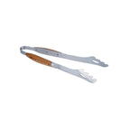 Sève - Juego de 2 utensilios para barbacoa Espátula + Pinzas - Acero y madera de acacia - Plata / Madera