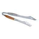 Set 2 Ustensiles Barbecue Spatule + Pince 'Sève' - Argenté / Bois