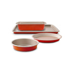 Set Pastelería 4 Piezas - Aluminio - Champán / Terracota
