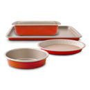 Set 4 Pièces (Moule À Manqué 26 Cm+Moule À Tarte 28 Cm+Plaque À Pâtisserie 38X28 Cm+Moule À Cake 25 X 11 Cm) - Champagne / Terracotta