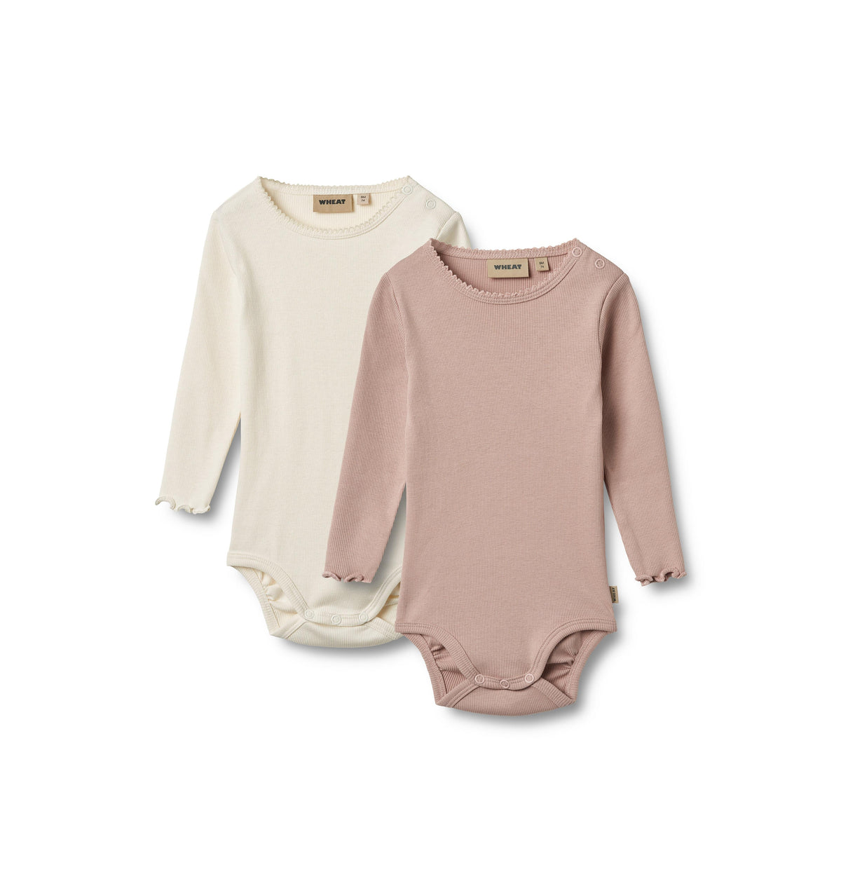 Set di 2 body a maniche lunghe Regitze - Rosa cipria