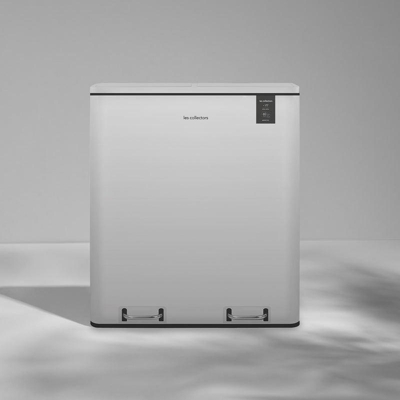 Poubelle De Tri - Blanc - 60L (2x30L)