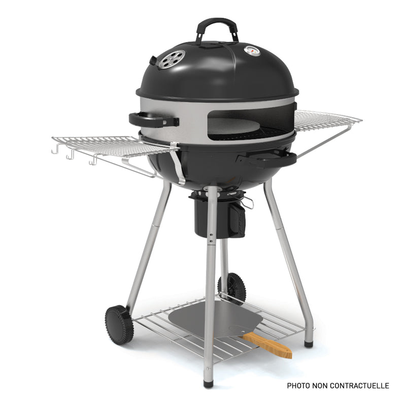 Four À Pizza Pour Barbecue Au Charbon 3 Pièces - Acier - Argenté