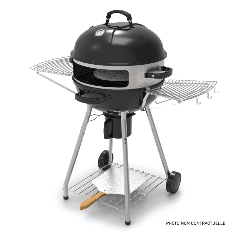 Four À Pizza Pour Barbecue Au Charbon 3 Pièces - Acier - Argenté