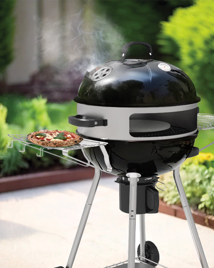 Four À Pizza Pour Barbecue Au Charbon 3 Pièces - Acier - Argenté