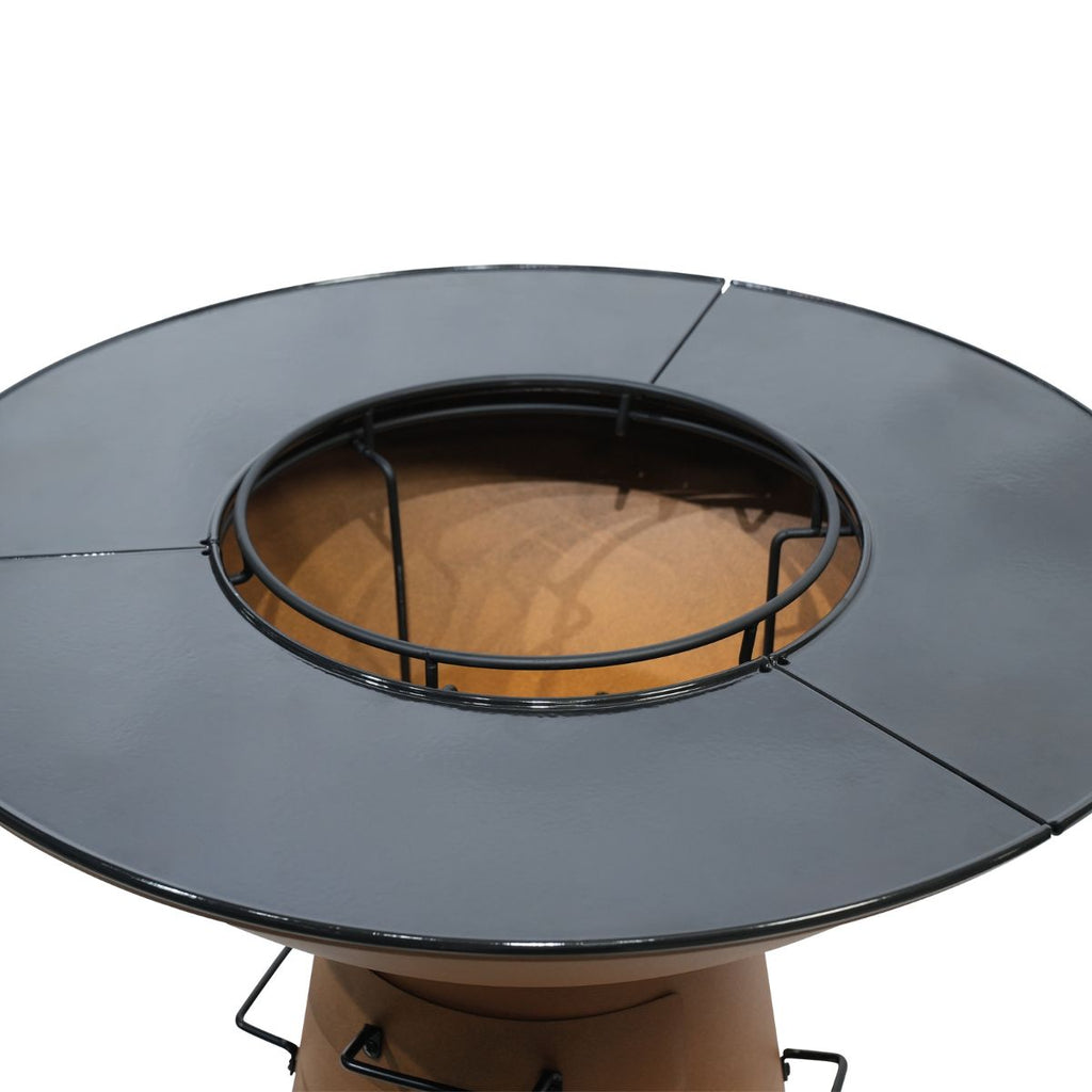 Brasero Avec Accessoires Et Housse De Protection - Métal - Bronze