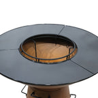 Brasero Avec Accessoires Et Housse De Protection - Métal - Bronze
