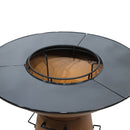 Brasero Avec Accessoires Et Housse De Protection - Métal - Bronze